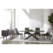 Essentials For Living Aurora Dining Chair ~ Dark Umber Top Grain Leather With Dark Wenge Frame