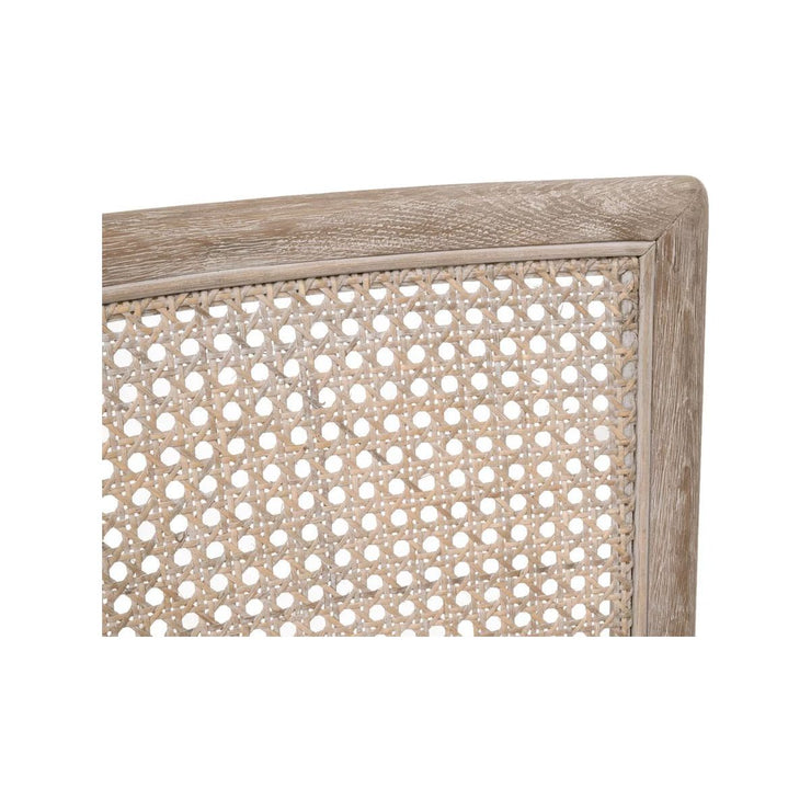 Essentials For Living Blume Dining Chair ~ Performance Textured Cream Linen With Natural Gray Oak & Cane Frame