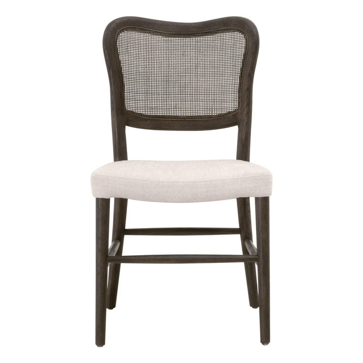 Essentials For Living Cela Dining Chair ~ Bisque With Matte Brown Oak & Matte Brown Cane Frame