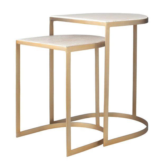 Uttermost Lindon Gold Finish Nesting Tables ~ Set Of 2