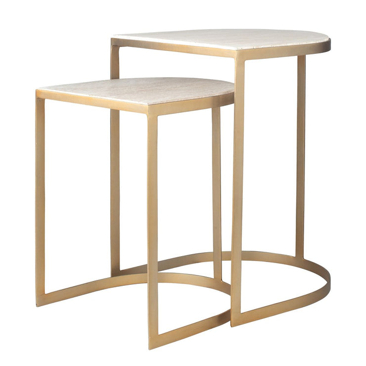 Uttermost Lindon Gold Finish Nesting Tables ~ Set Of 2