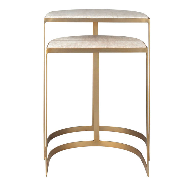 Uttermost Lindon Gold Finish Nesting Tables ~ Set Of 2