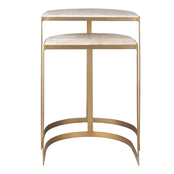 Uttermost Lindon Gold Finish Nesting Tables ~ Set Of 2