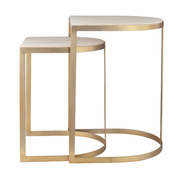 Uttermost Lindon Gold Finish Nesting Tables ~ Set Of 2