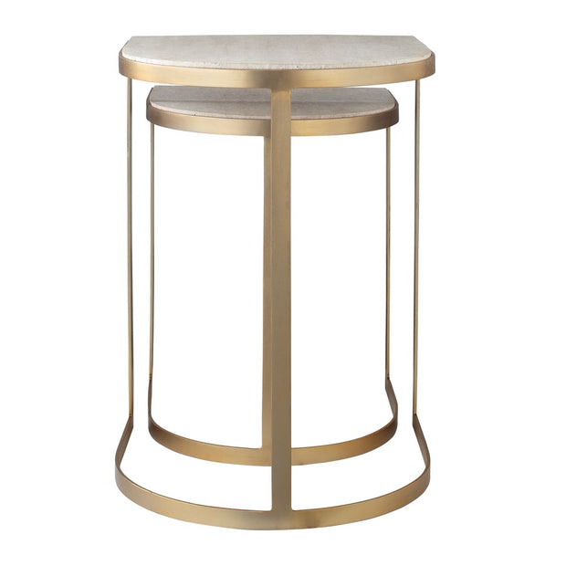 Uttermost Lindon Gold Finish Nesting Tables ~ Set Of 2