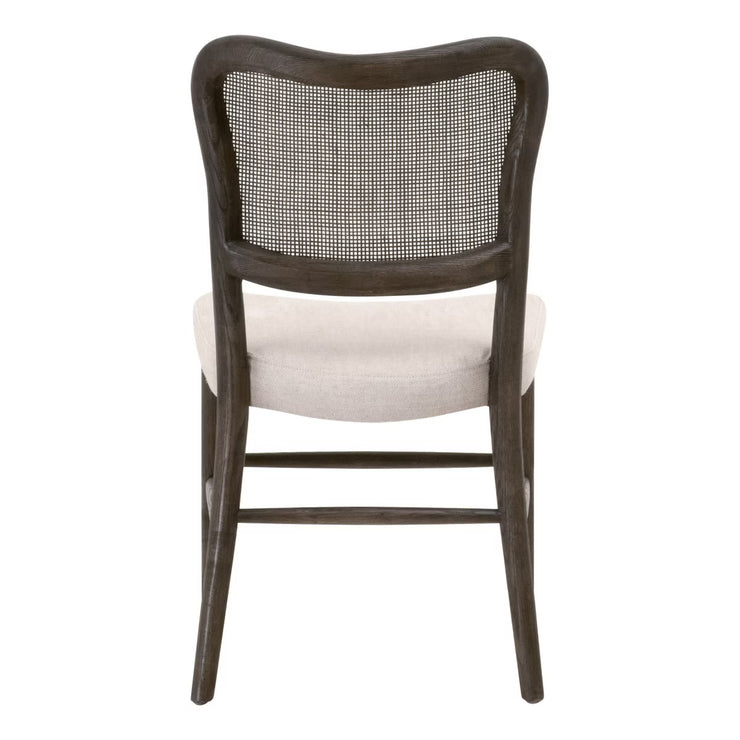 Essentials For Living Cela Dining Chair ~ Bisque With Matte Brown Oak & Matte Brown Cane Frame