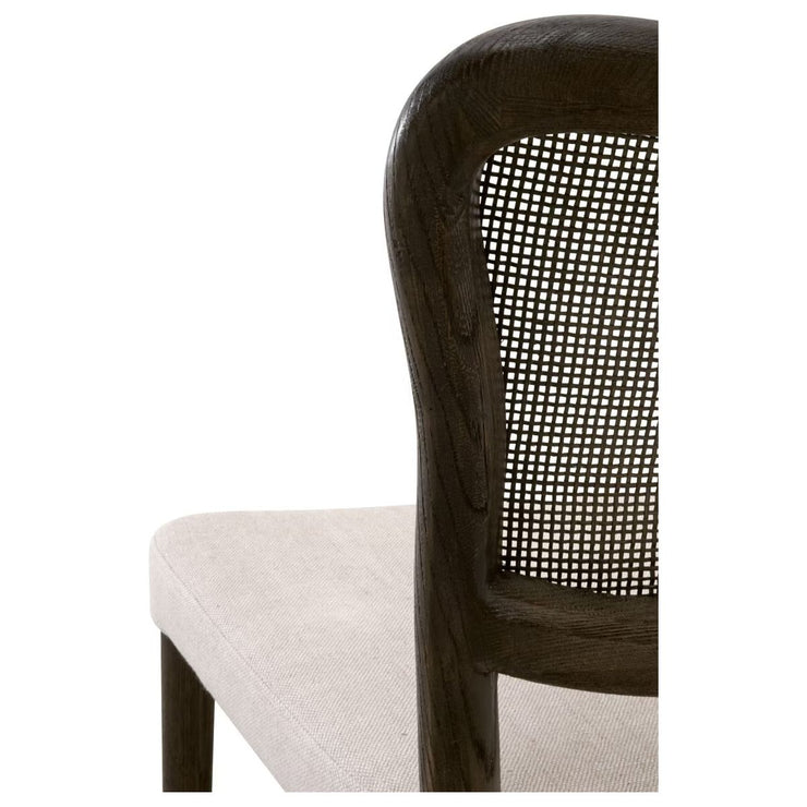Essentials For Living Cela Dining Chair ~ Bisque With Matte Brown Oak & Matte Brown Cane Frame
