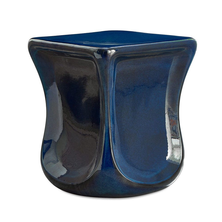 Uttermost Kaz Blue Glazed Garden Stool ~ Indoor And Outdoor Use