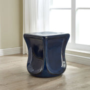 Uttermost Kaz Blue Glazed Garden Stool ~ Indoor And Outdoor Use