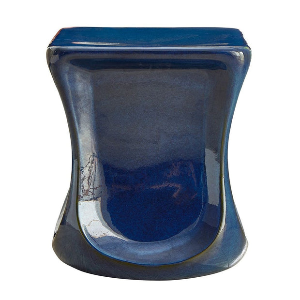 Uttermost Kaz Blue Glazed Garden Stool ~ Indoor And Outdoor Use