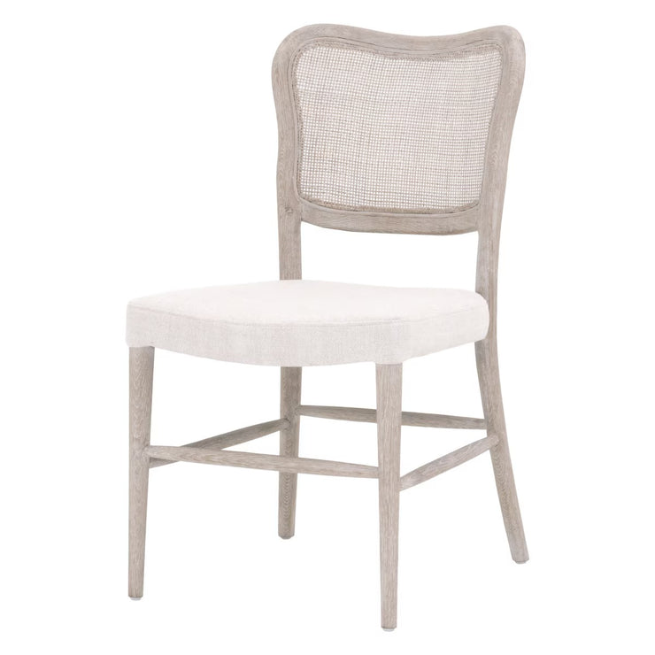 Essentials For Living Cela Dining Chair ~ Bisque With Natural Gray Oak & Natural Gray Cane Frame