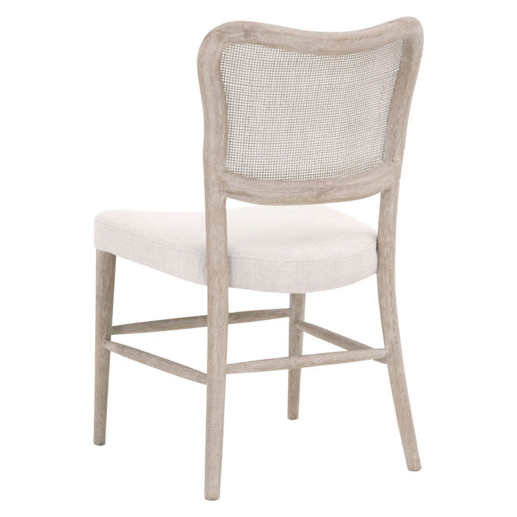 Essentials For Living Cela Dining Chair ~ Bisque With Natural Gray Oak & Natural Gray Cane Frame