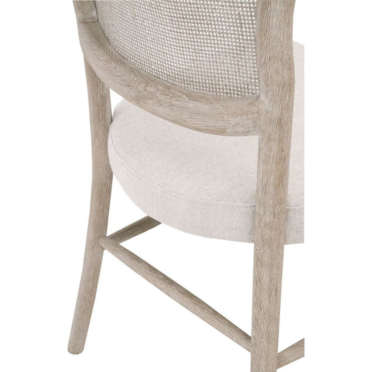Essentials For Living Cela Dining Chair ~ Bisque With Natural Gray Oak & Natural Gray Cane Frame