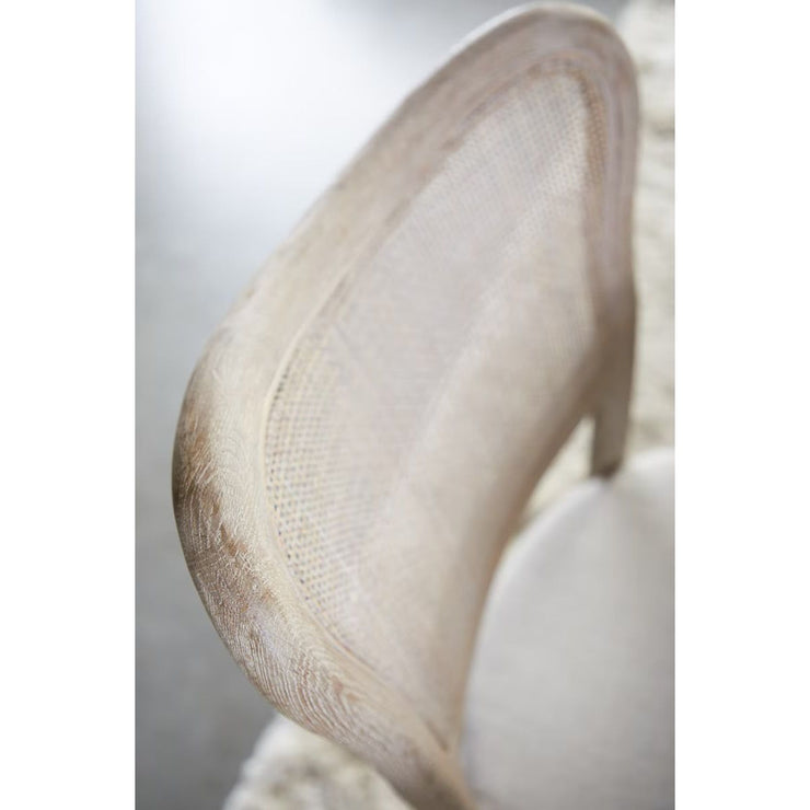 Essentials For Living Cela Dining Chair ~ Bisque With Natural Gray Oak & Natural Gray Cane Frame