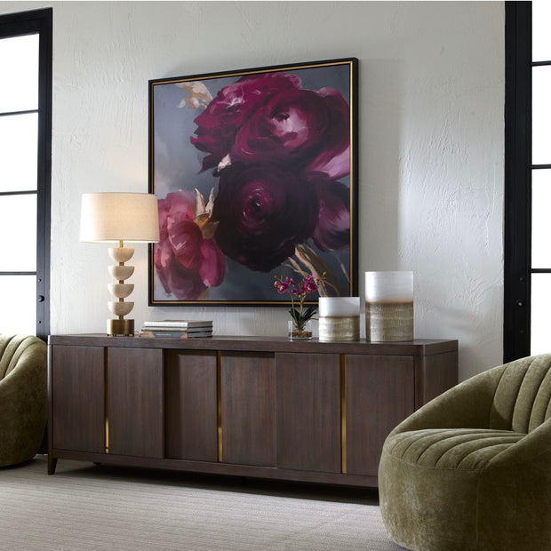 Uttermost Plum Ranculus Framed Canvas