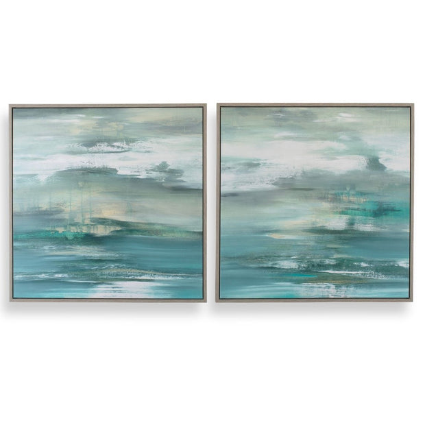 Uttermost Tranquil State Of Mind Framed Canvas ~ Set Of 2