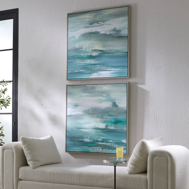 Uttermost Tranquil State Of Mind Framed Canvas ~ Set Of 2