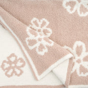 Kashwere Baby Ultra Soft Ballet Pink and Creme Petals Crib Blanket