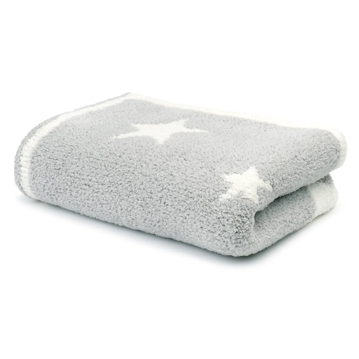 Kashwere Baby Ultra Soft Soapstone and Creme Stars Crib Blanket