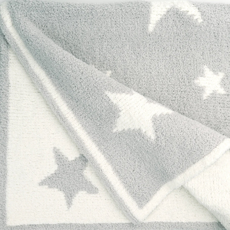 Kashwere Baby Ultra Soft Soapstone and Creme Stars Crib Blanket