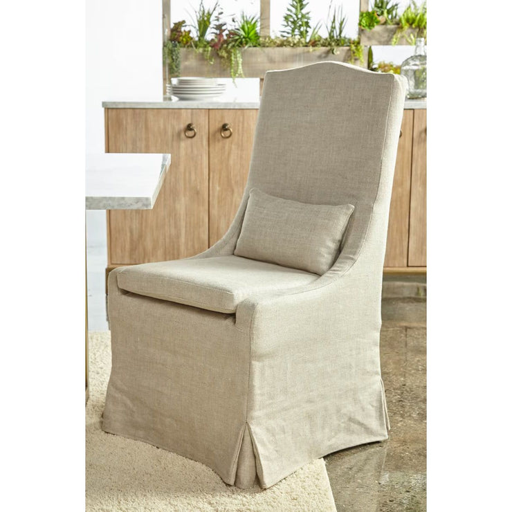 Essentials For Living Colette Slipcover Dining Chair~ Performance Bisque French Linen
