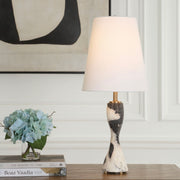 Uttermost Marcela Black And White Marble Buffet Lamp