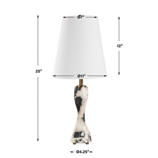 Uttermost Marcela Black And White Marble Buffet Lamp