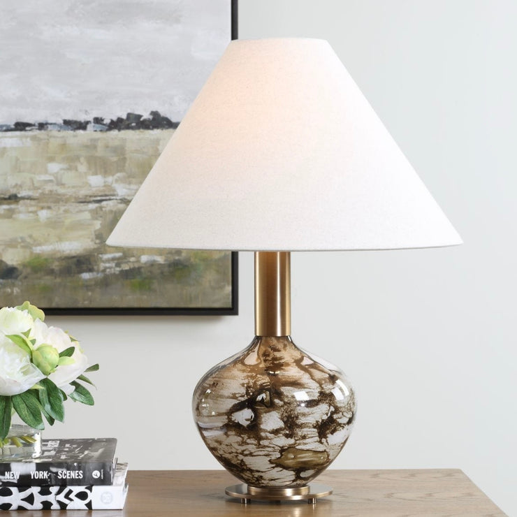 Uttermost Montagu Glass Art Table Lamp