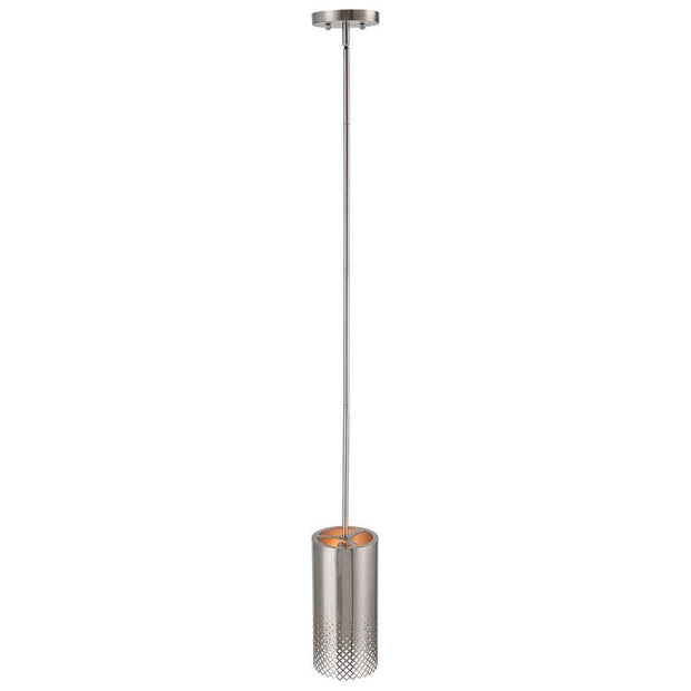 Uttermost Manheim Cylinder Shape Satin Nickel Finish Pendant Light