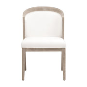 Essentials For Living Crete Dining Chair ~ LiveSmart Peyton-Pearl With Natural Gray Frame