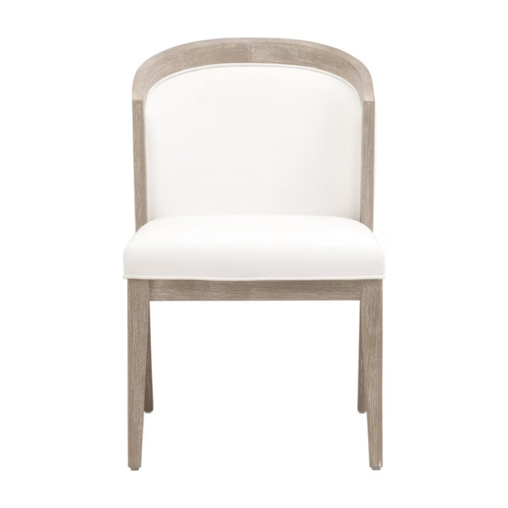 Essentials For Living Crete Dining Chair ~ LiveSmart Peyton-Pearl With Natural Gray Frame