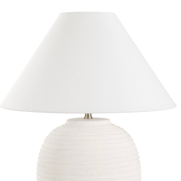 Uttermost Rocio Ceramic Smooth Matte White Table Lamp