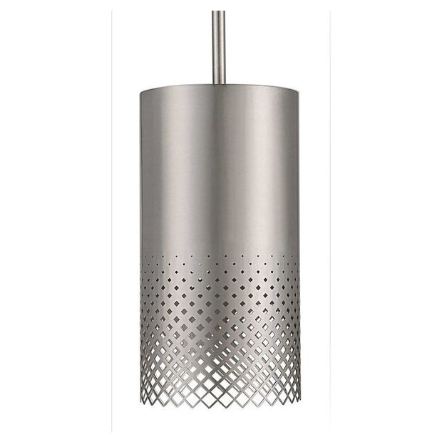 Uttermost Manheim Cylinder Shape Satin Nickel Finish Pendant Light