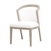 Essentials For Living Crete Dining Chair ~ LiveSmart Peyton-Pearl With Natural Gray Frame