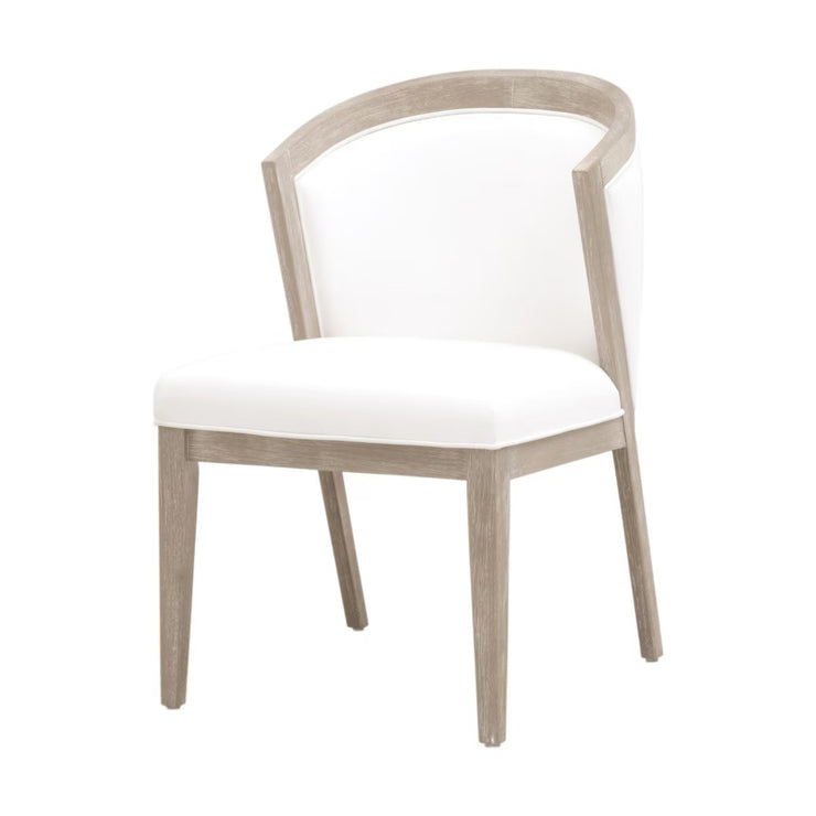 Essentials For Living Crete Dining Chair ~ LiveSmart Peyton-Pearl With Natural Gray Frame