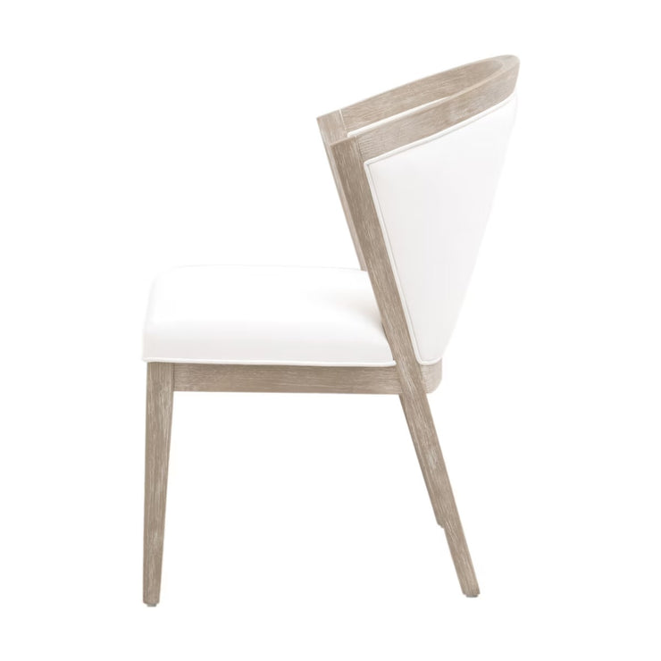 Essentials For Living Crete Dining Chair ~ LiveSmart Peyton-Pearl With Natural Gray Frame