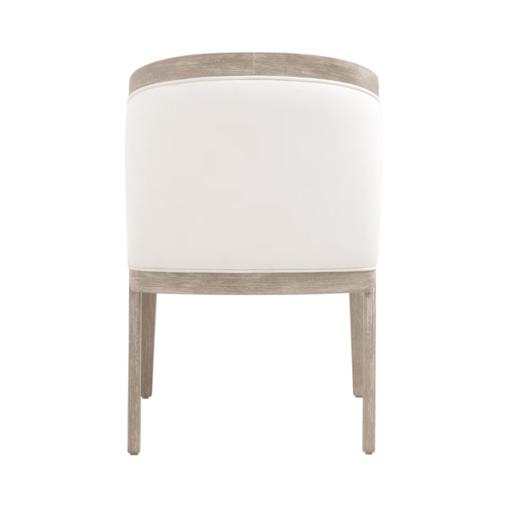 Essentials For Living Crete Dining Chair ~ LiveSmart Peyton-Pearl With Natural Gray Frame