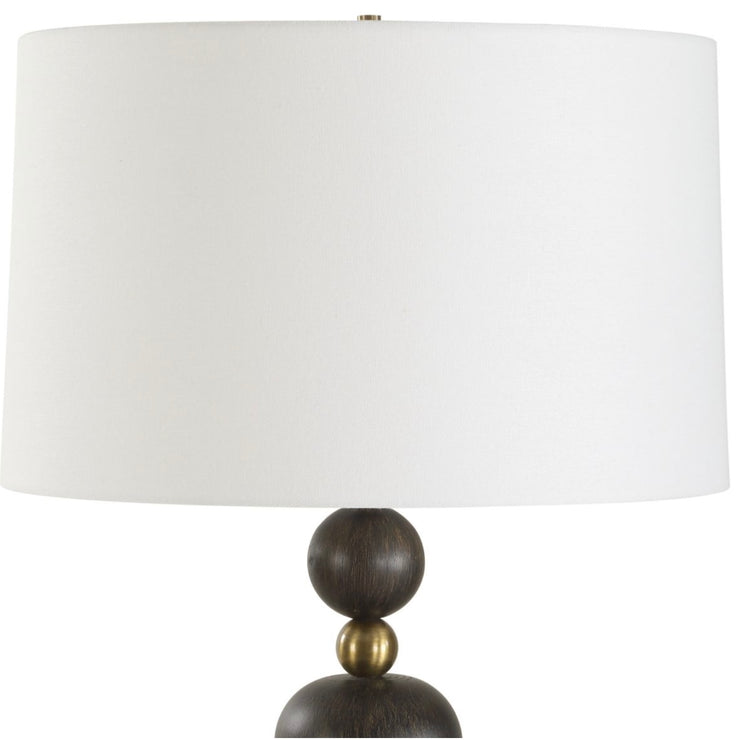 Uttermost McQuinn Dark Walnut With Antique Brass Table Lamp