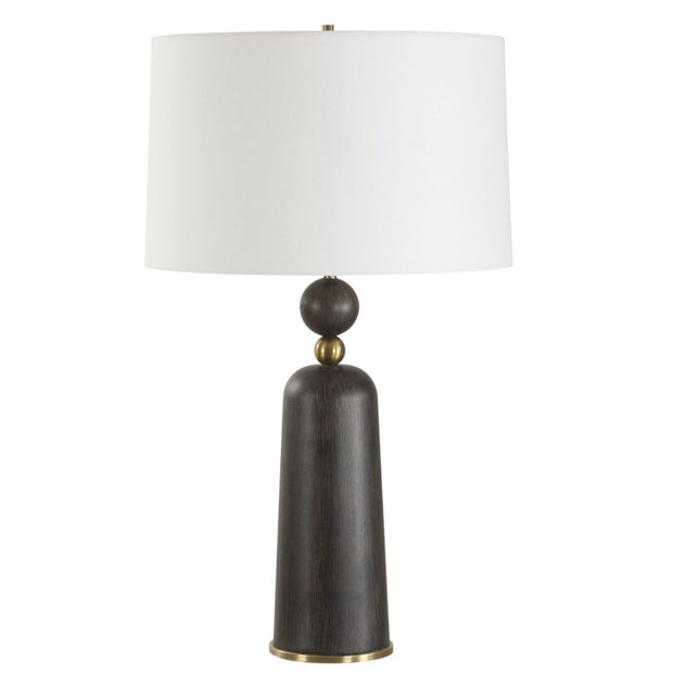 Uttermost McQuinn Dark Walnut With Antique Brass Table Lamp