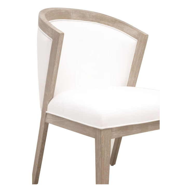 Essentials For Living Crete Dining Chair ~ LiveSmart Peyton-Pearl With Natural Gray Frame