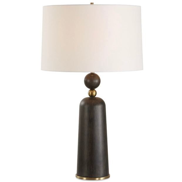 Uttermost McQuinn Dark Walnut With Antique Brass Table Lamp