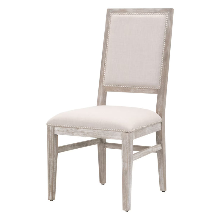 Essentials For Living Dexter Dining Chair ~ Stone Linen With Natural Gray Frame