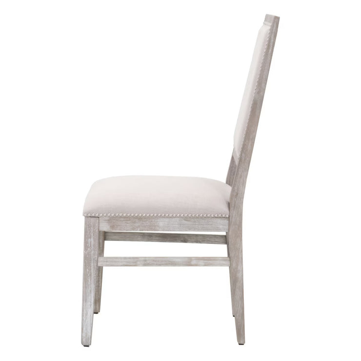 Essentials For Living Dexter Dining Chair ~ Stone Linen With Natural Gray Frame