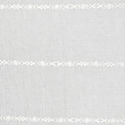 Anaya Home So Soft Linen Light Grey & White Embroidered Pillow 20x20 With Down Insert