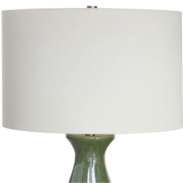 Uttermost Colestin Deep Green Gloss Table Lamp