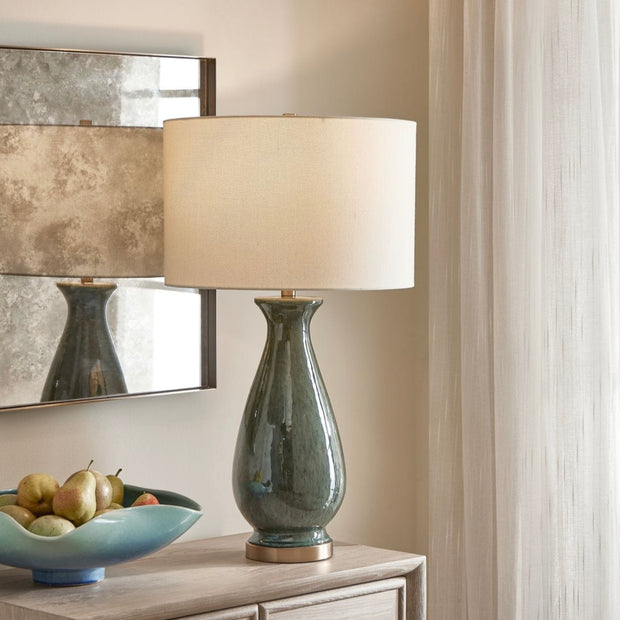 Uttermost Colestin Deep Green Gloss Table Lamp