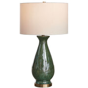 Uttermost Colestin Deep Green Gloss Table Lamp