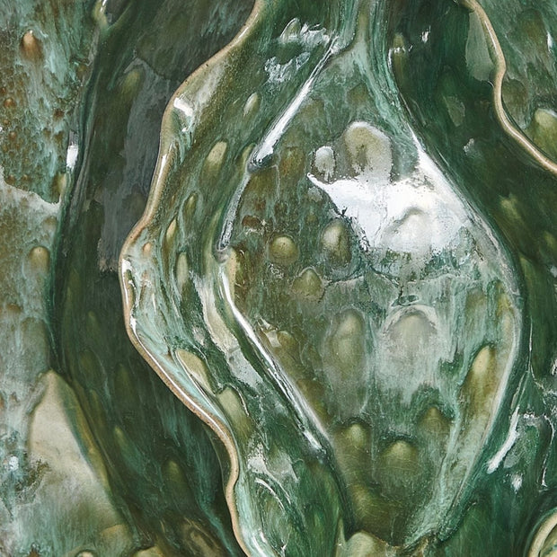 Uttermost Guinevere Ruffled Deep Green Glaze Table Lamp