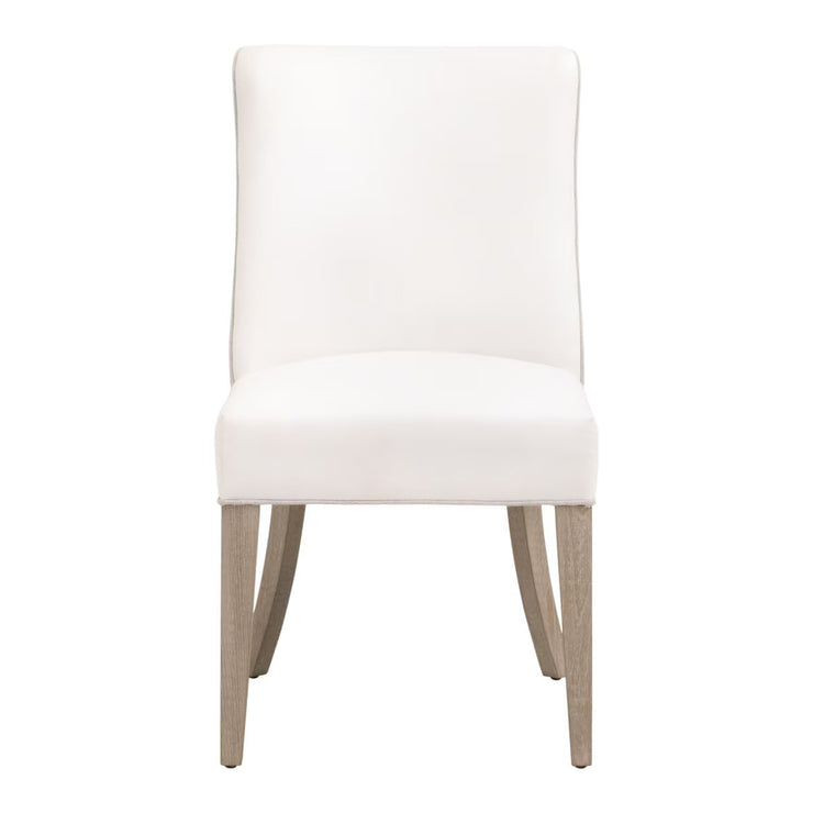 Essentials For Living Duet Dining Chair~ LiveSmart Peyton-Pearl, Performance Bisque French Linen With Natural Gray Ash Frame