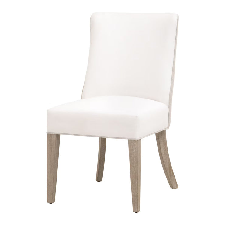 Essentials For Living Duet Dining Chair~ LiveSmart Peyton-Pearl, Performance Bisque French Linen With Natural Gray Ash Frame